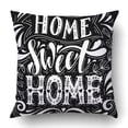 thumbnail image 1 of BOSDECO Black Handwritten Sweet Nome Inspirational Quote With Hand Lettering Badge Drop Pillowcase Cover Cushion 18x18 inch, 1 of 1