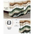 thumbnail image 3 of Abstract Wave Texture Bed Skirt Retro Brown Brown Bump Bed Skirts California King Size 18 Inch Drop, Wrap Around Dust Ruffle&nbsp;Bedskirt with Adjustable Elastic Belt for Queen Size Beds, 3 of 7
