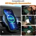 thumbnail image 2 of for iPhone 13 Pro Max Case Magnetic Compatible with MagSafe Slim Translucent Matte Phone Case Cover 6.7 inch, Alpine Green, 2 of 14
