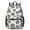 Green Cat Head White Pattern, variant on Folk Art Cat and Flower Beige Pattern 17" Waterproof Oxford School Backpacks for Teens, S-Shape Padded Straps, for School, Travel, Hiking, Camping