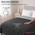 thumbnail image 5 of Loomsnest Diamond Quilted Twin Comforter, All Season, Soft, Lightweight, Reversible Down Alternative Duvet Insert (Light Gray & Dark Gray), 5 of 7