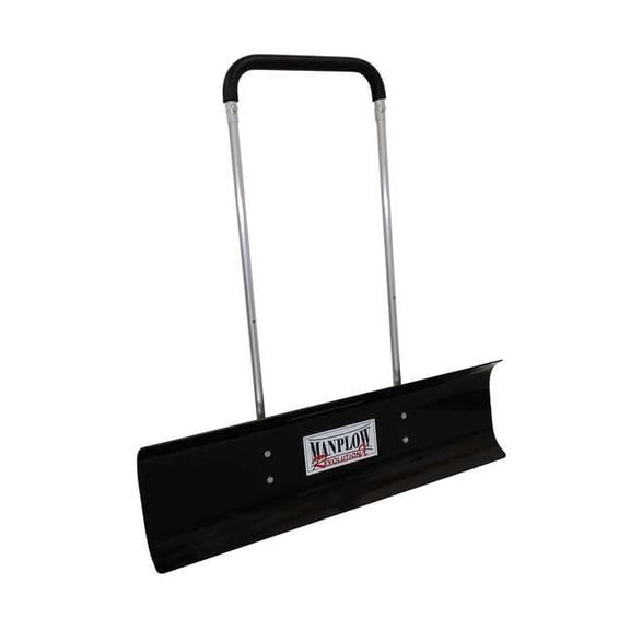 Manplow Snow Pusher, 48 in W x Plastic Blade, 50 in L Aluminum Handle RevX48