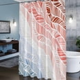 thumbnail image 3 of Summer Red Beach Shower Curtains for Bathroom, Modern Abstract Gradient Red Blue Waves Stripe Washable Fabric Shower Curtain with Hooks Waterproof Bathroom Decor Sets, 66 x 72 Inches, 3 of 9