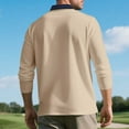 thumbnail image 5 of Generic Men Long Sleeve Polo Shirts Casual Knit Golf Shirts Lightweight Dress Button T-Shirts Lapel Collared Pullover Tops, 5 of 7