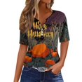 thumbnail image 5 of Halloween Shirts for Women 2026 V Neck Plus Size Funny Cute Vintage Teacher Shirts Casual Holiday Tops, 5 of 6
