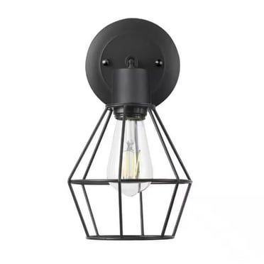 Hampton Bay 1-Light Matte Black Wall Sconce