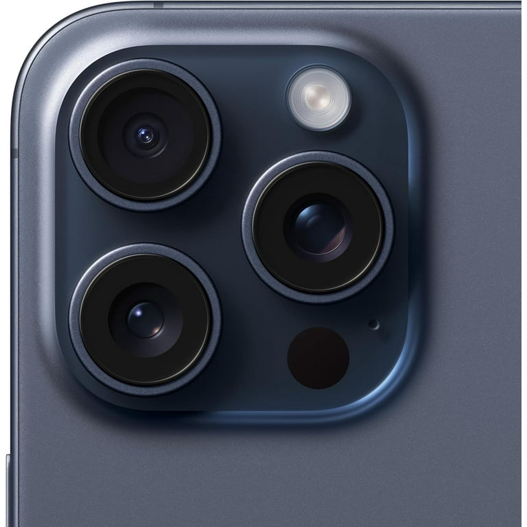 Restored iPhone 15 Pro Max, Fully Unlocked, 256GB Blue Titanium