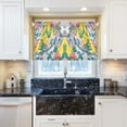 thumbnail image 5 of Yayeee Kitchen Curtains Tier Pair Light Filtering 27"x36" Rod Pocket Short Cafe Window Panel, Green Mountains, 5 of 7