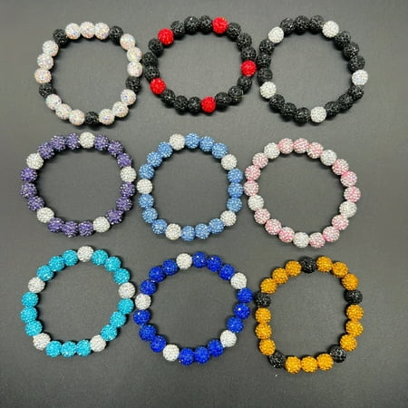 Hip Hop Cool Colorful Shambhala Clay Ball Stretch Competitive Sports Bracelet