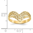 thumbnail image 2 of Bague Filigrane en Or Jaune 14K Taille Diamant, 2 of 2