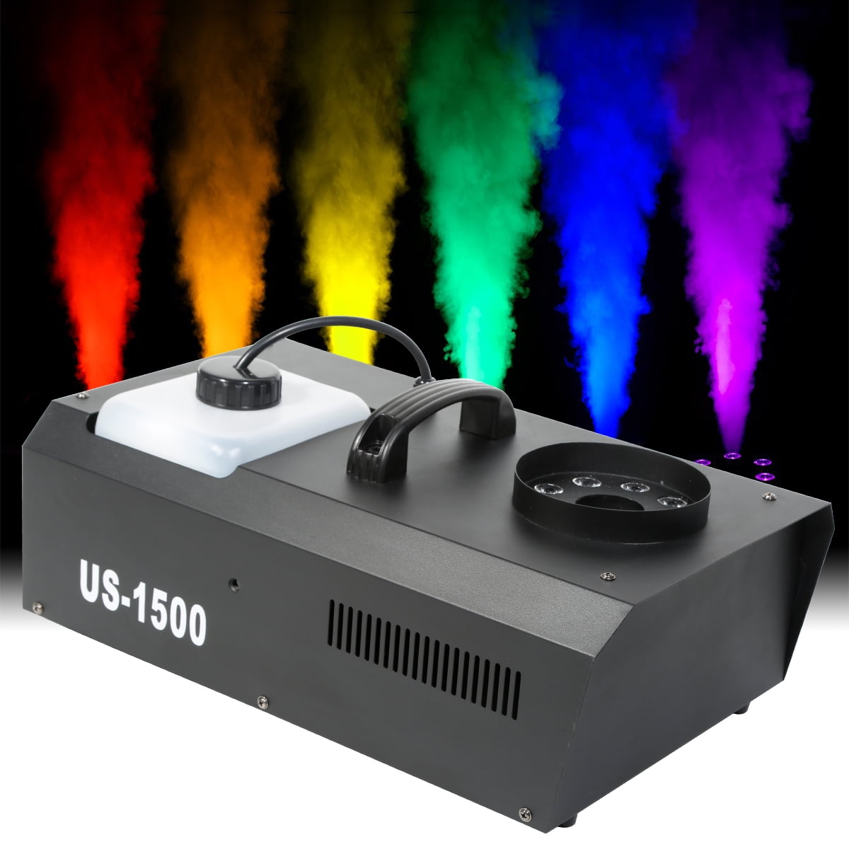 Tengchang LED DMX Smoke Fog Machine Stage Lighting W/Remote spray 1500W RGB 3 in 1 