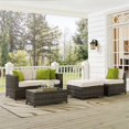 thumbnail image 1 of Crosley Sea Island 5 Piece Patio Sofa Set in Brown and Creme, 1 of 1