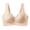 Khaki, variant on Squevariel Women Push Up Bra Solid Color Lightweight Bra Wireless Wide Strap Breathable Everyday Bra