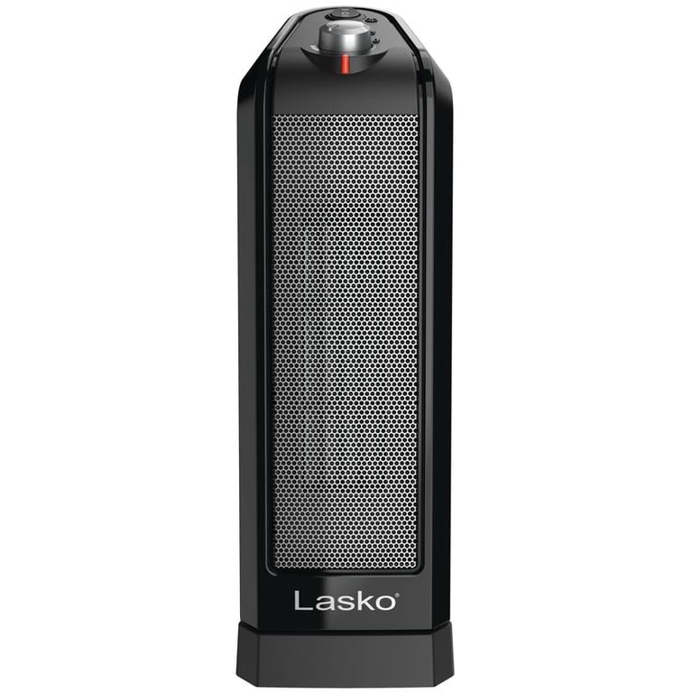Lasko 1500W Oscillating Ceramic Tower Space Heater, CT16450, Black -  Walmart.com