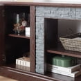 thumbnail image 6 of CQSXDA Large 58 Inch TV Stand with 2-Door Storage, Sleek Faux Stone Entertainment Center in Grey for Modern Living Rooms，Cherry, 6 of 12