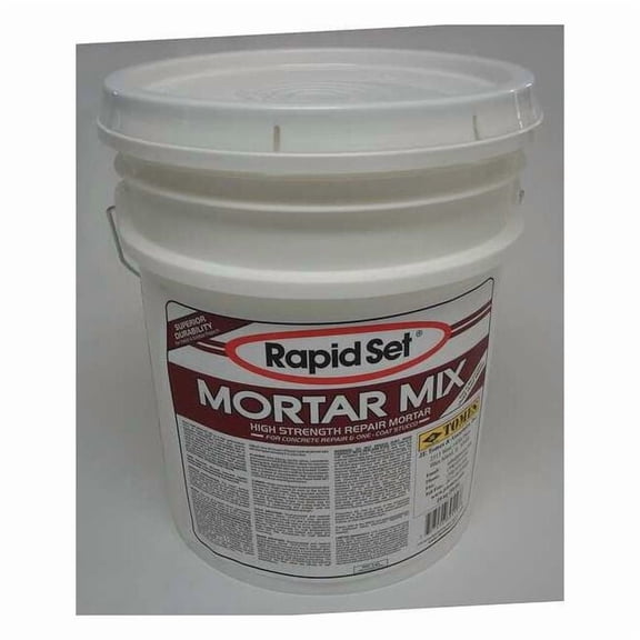 Rapid Set Mortar, Pail, Gray, Mortar Mix GRA-RSMM-55
