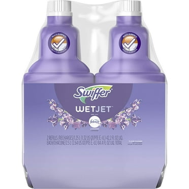 Swiffer WetJet Multi-Purpose Floor Cleaner Solution with Febreze Refill, Lavendar Vanilla and Comfort Scent, 1.25 Liter (Pac of 2)