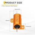 thumbnail image 2 of 3 Pcs Boîtier Résistant 25W 0.5 Ohm 5 % Aluminium, Châssis à Vis Enroulé, Or, 2 of 6