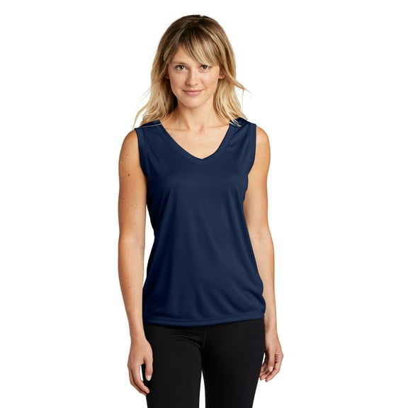 Sport-Tek Women's Sleeveless PosiCharge Ecompetitor V-Neck Tee. LST352