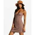 thumbnail image 2 of Billabong Women's Diamond Flowers V-Neck Mini Dress (Small, Mocha), 2 of 8