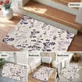 thumbnail image 5 of Purple Pink Botanical Entryway Rug 2'x3'&nbsp; Non Slip Front Door Mats, Rustic Country Spring Floral Summer Leaf Entrance Rugs Indoor Outdoor Carpet, Floor Mats Small Area Rug for Bedroom Kitchen, 5 of 8