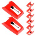 thumbnail image 1 of GAXIRE 8Pcs Red Turntable Needle Stylus Replacement for Record Player with Noise Reduction and Wide Compatibility, 1 of 8
