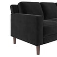 thumbnail image 5 of DHP Brynn 3 Seater Living Room Upholstered Sofa in Black Velvet, 5 of 8