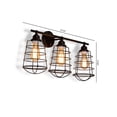 thumbnail image 3 of Baxton Studio Lieke Dark Bronze Metal 3-Light Cage Wall Sconce Lamp, 3 of 3