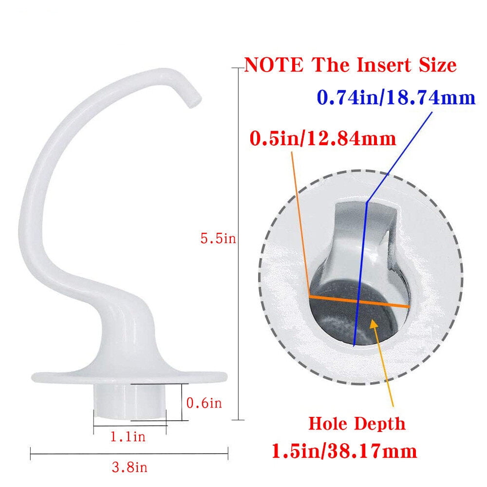 KitchenAid K45DH Dough Hook Replacement - Compatible with K45, K45SS,  KSM90, KSM110, KSM150, KSM75 Mixers and 4.5-5 Quart Bowls - Yahoo Shopping