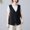 Black, variant on jjayotai Womens Cotton Linen Waistcoat, Casual Solid Vest Button Down V Neck Sleeveless Retro Cardigans Tops Beige XXL