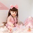thumbnail image 4 of Muñeca bebé PUAMUBUA de 56 cm, niña realista de silicona y vinilo, 4 of 9