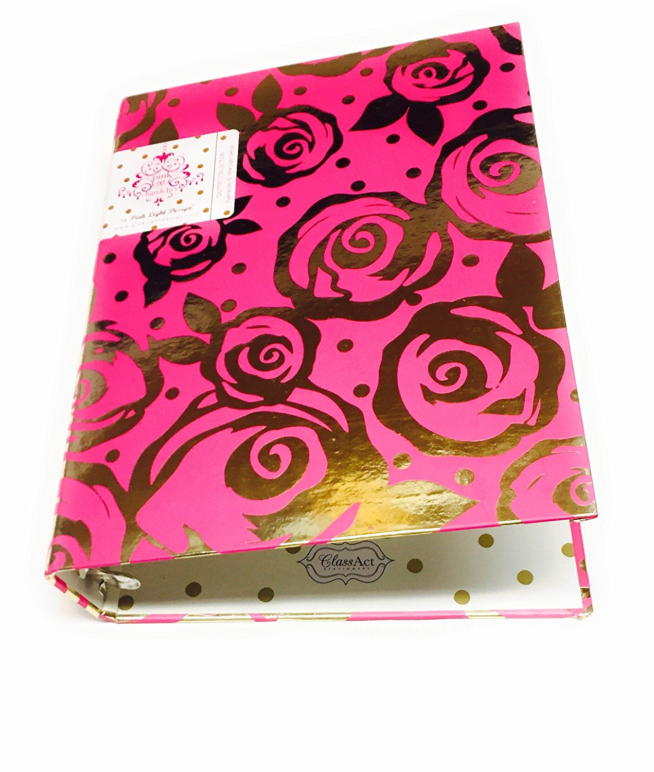 1" Mini Binder with Gold Fashion Designs by /Red, 1" Mini Binder with
