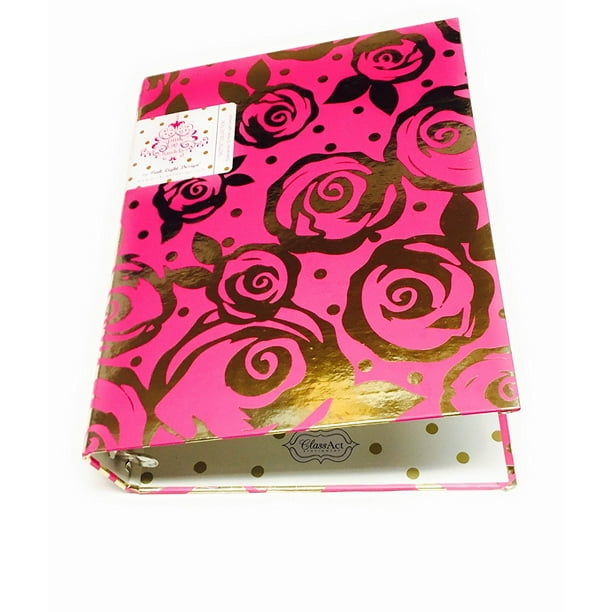 1" Mini Binder with Gold Fashion Designs by /Red, 1" Mini Binder with