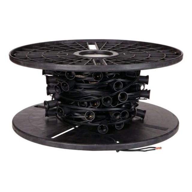 Sienna BX6GJX11 C7 Light Sockets 500 ft. Reel - Black