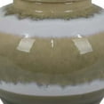 thumbnail image 2 of Benjara BM312719 15 in. Ceramic Home Decor Temple Jar with Lid Earth Toned, Brown & White, 2 of 5