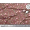 thumbnail image 3 of Soimoi Poly Georgette Fabric Leaves & Lily Floral Print Fabric by Yard 42 Inch Wide, 3 of 3