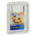 thumbnail image 5 of Hefty EZ Foil 8-1/2 in. W X 11-3/4 in. L Super Broiler Pan Silver 2 pk, 5 of 8