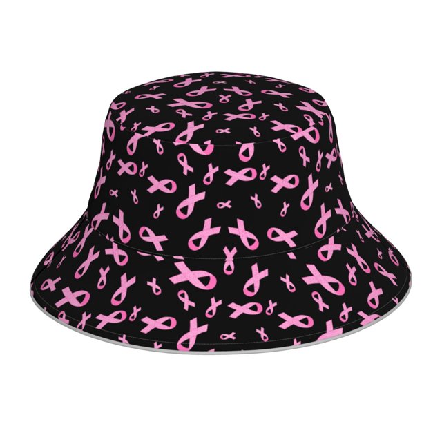 Fotbe Breast Cancer Awareness Sombrero Tipo Pescador con Estampado – Sombrero de Sol de Algodón de Moda para Playa, Golf, Pesca