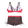 thumbnail image 7 of RUTAYY Women's Bikini Sets Push Up Beachwear Padded Swimwear Color Block Tankini Comfortable Fashion Beach Swimsuit, 7 of 7