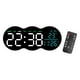 thumbnail image 4 of Reloj de pared digital versátil, para colgar o colocar de pie, con enchufe, pantalla grande, alarma LED. Pantalla de 3 colores, 4 of 9