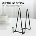thumbnail image 2 of 3 Pack 6 Inch Plate Stands for Display Picture - Vinyl Table Top Display, Decorative Metal Frame Holders for Book , Photo and Platter, Tabletop Art, Black 3 Packs, 2 of 8