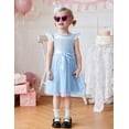 thumbnail image 3 of Arshiner Toddler Dress Girls Summer Ruffle Sleeve Mesh A Line Formal Party Tulle Dresses with Pockets Black, 3 of 7