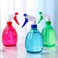 thumbnail image 3 of Empty Plastic Spray Bottles 500ML Multi-uses Spray Bottles Hand Pressure Adjustable Sprinkler for Hair, Gardening, Flower, Cleaning Solutions, 3 Assorted Colors, 500ML, 3 of 9