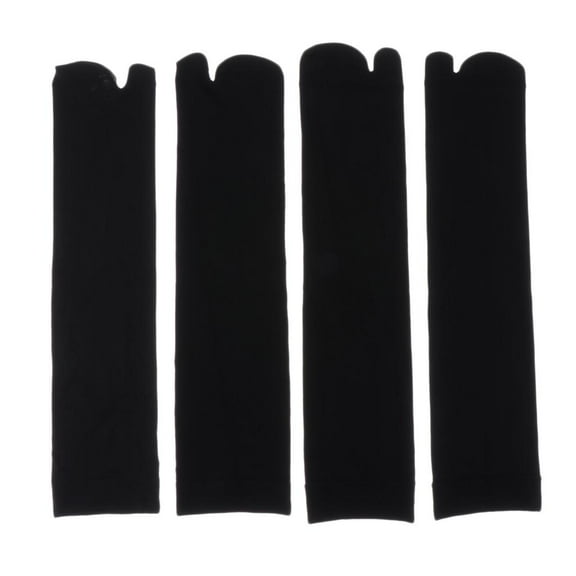 Segolike 2 Pairs of Socks, Deodorant, Plain, Two Fingers, Walking Sport, Colors - Black, 34cm Thickening version