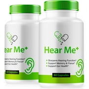 (2 Pack) Hear Me+ Advanced Ear Support, Hear Me Plus Natural Formula to Promote Inner Ear Health, Tinnitus Supplement for Ringing, Official Auditory Pills, HearMe + Reviews (120 Capsules)