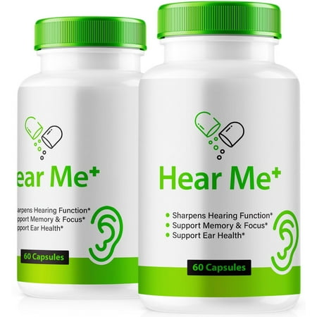 (2 Pack) Hear Me+ Advanced Ear Support, Hear Me Plus Natural Formula to Promote Inner Ear Health, Tinnitus Supplement for Ringing, Official Auditory Pills, HearMe + Reviews (120 Capsules)
