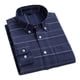 thumbnail image 1 of Camisa de cuello vuelto para hombre Camisa a cuadros de manga larga con botones de moda informal con bolsillo para el trabajo, 1 of 5
