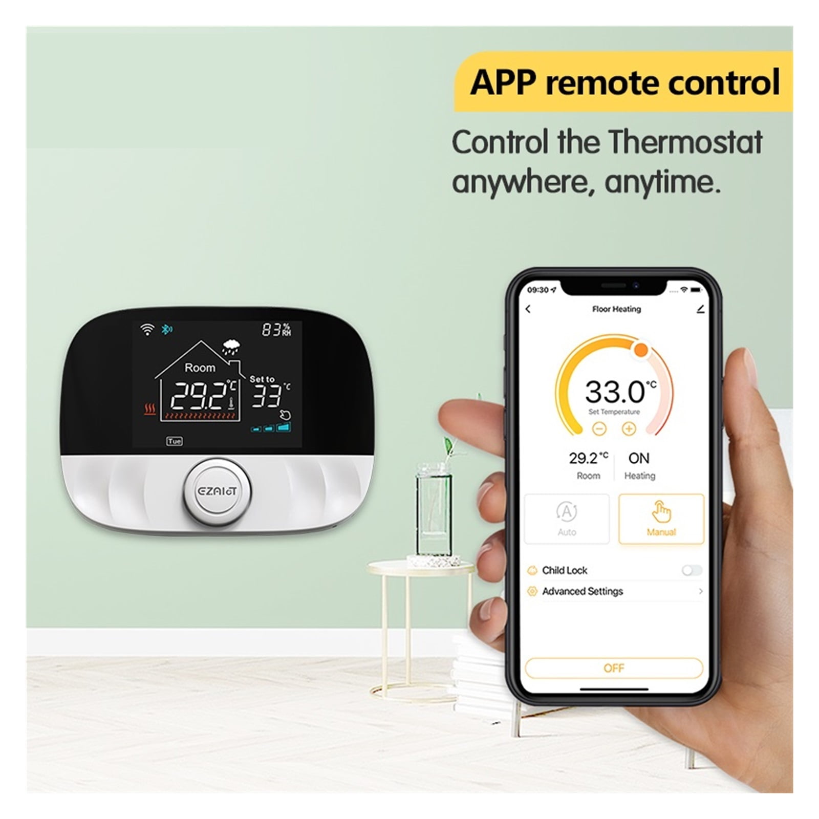 Smart Tuya Thermostat, Wireless Temperature Controller For Gas Boiler Water Heating,LCD Smart Home Thermoregulator ,Temperature calibrating