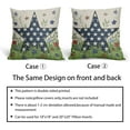 thumbnail image 6 of Patriotic 4th of July Pillow Covers 18x18 Set of 2 Navy Blue Red Green Floral Star Print USA Independence Day Outdoor Farmhouse Decorative Throw Pillow Cases Holiday Decor for Sofa Couch Bed, 6 of 6