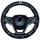 thumbnail image 1 of Cubierta Para Volante De Coche Diamante Corona Cuero Bling Lindo Cuatro Estaciones Universal Cubierta Para Volante De Coche Para Hombre Mujer Conductor Cateissary VI008878-01, 1 of 7